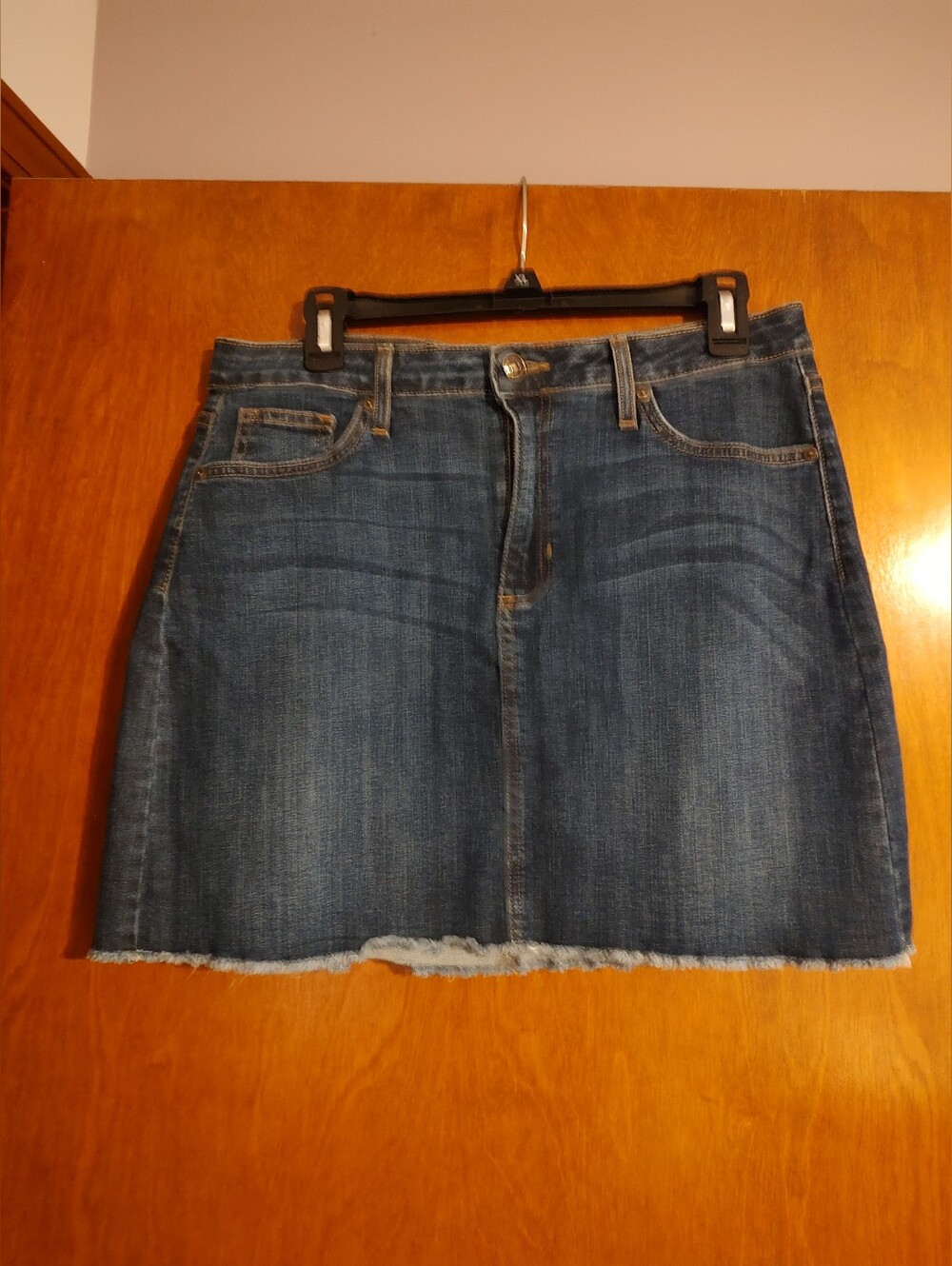 Denim Mini Skirt in Dark Blue By JustBlack Size L